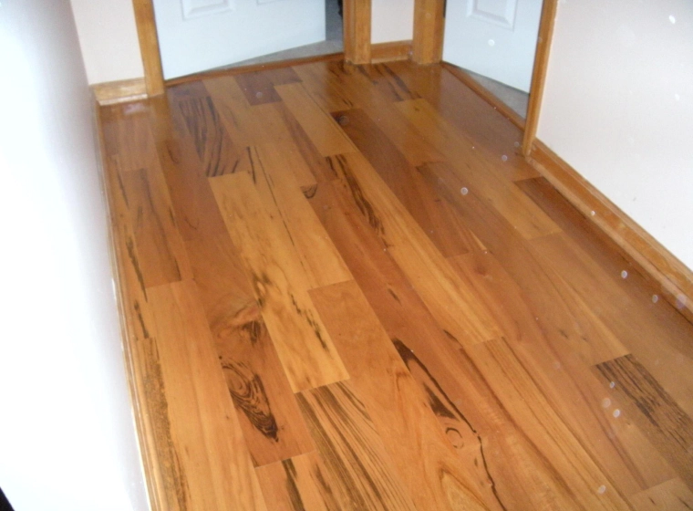 wood flooring of a house with white walls and doors