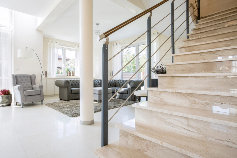 staircase in a modern living room